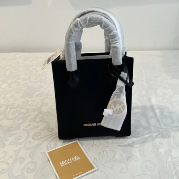 Michael Michael Kors Mercer Extra-Small Pebbled Leather Crossbody Bag. - Picture 13 of 14